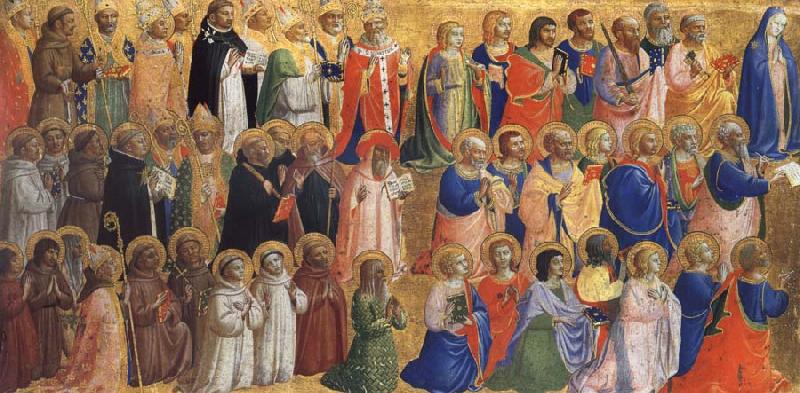 Fra Angelico The Virgin mary with the Apostles and other Saints oil painting picture